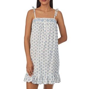 💐NWT Ralph Lauren Blue Floral Flounce Nightgown (XL)